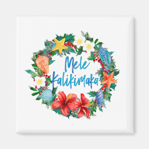 Mele Kalikimaka Hawaiian-julfransen Magnet