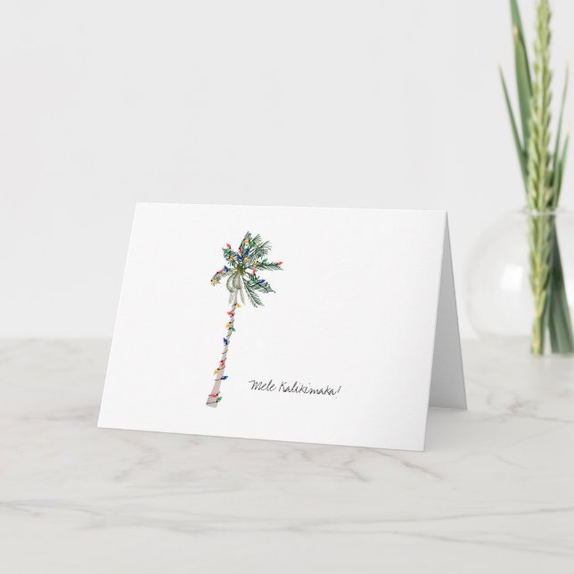 Mele Kalikimaka Hawaiian julhälsningskort Helgkort (Framsida)