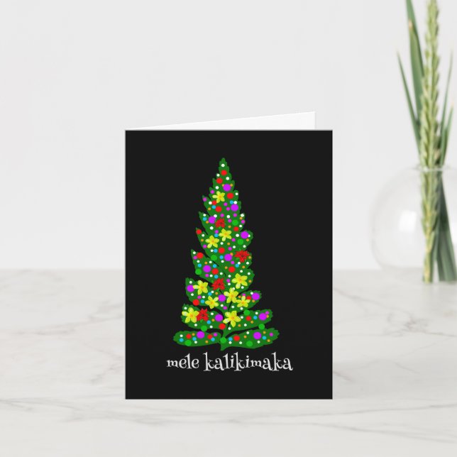 Mele Kalikimaka Hawaiian julhälsningskort Tack Kort (Framsida)