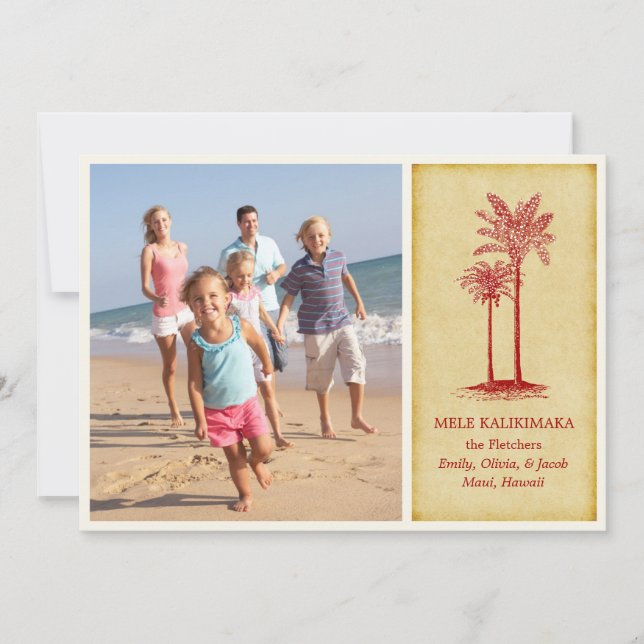 Mele Kalikimaka Hawaiian julkort (Framsida)