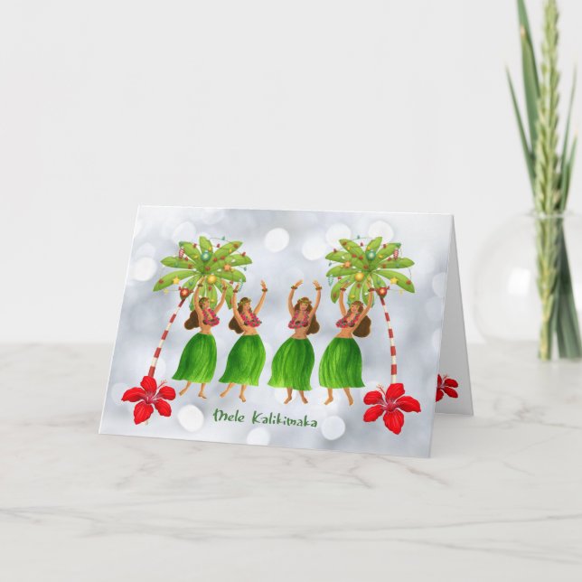 Mele Kalikimaka Hawaiian julkort Helgkort (Framsida)