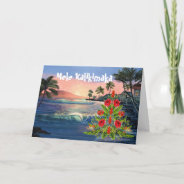 Mele Kalikimaka Hawaiian julkort Helgkort