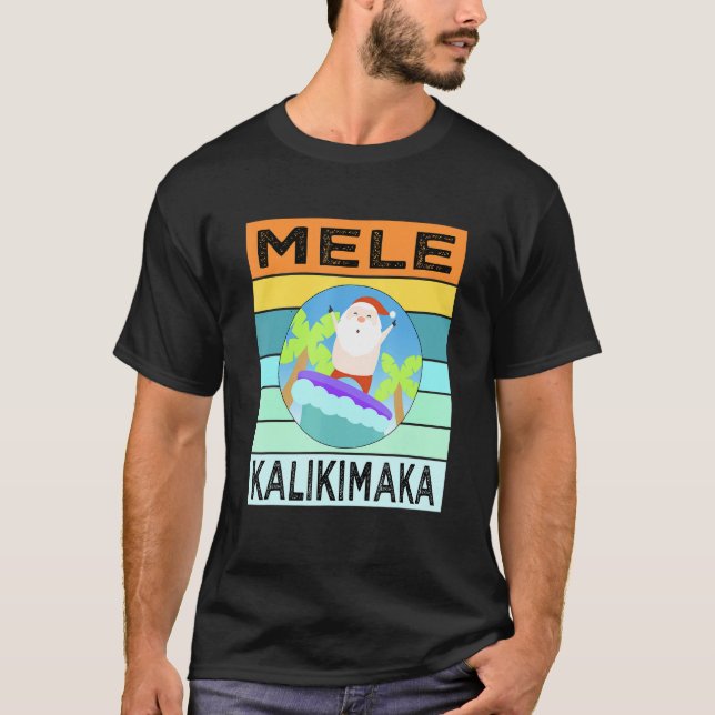 Mele Kalikimaka Hawaiian jultomte Ugly T Shirt (Framsida)