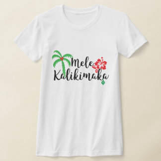 Mele Kalikimaka Hawaiian Lycklig jul t-shirt