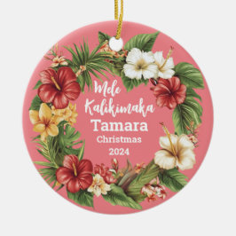 Mele Kalikimaka Hawaiian Personlig Ornament