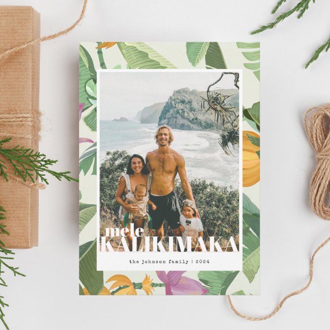 Mele Kalikimaka Hawaiian Photo jul Card Julkort (Skapare uppladdad)