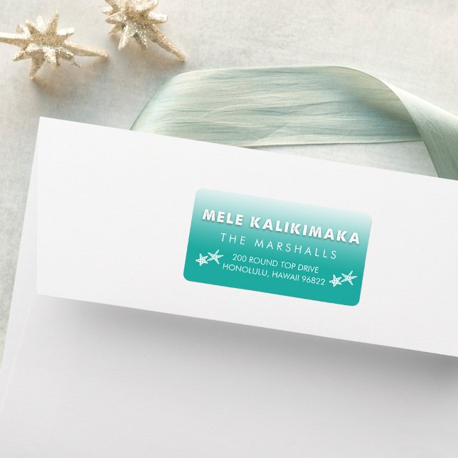 Mele Kalikimaka Hawaiian Returadress Adressetikett (Skapare uppladdad)