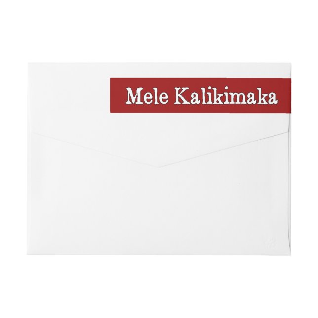 Mele Kalikimaka Hawaiian Returadress Etikettband (Baksidan)