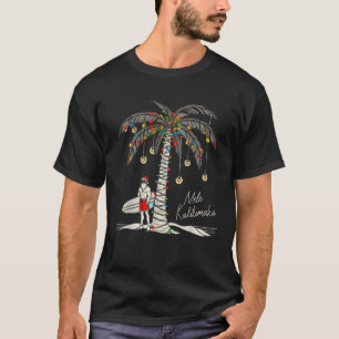 Mele Kalikimaka Hawaiian Surfa Warm Funny Hawaii C T Shirt
