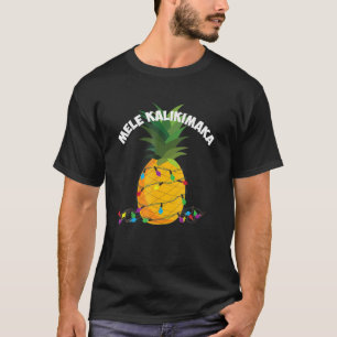 Mele Kalikimaka Hawaiian X Mas Pineapple Ljus T Shirt