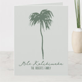 Mele Kalikimaka Hawaiiansk Elegant Julpalmer Kort