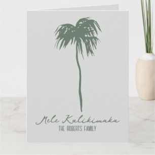Mele Kalikimaka Hawaiiansk Elegant Julpalmer Kort
