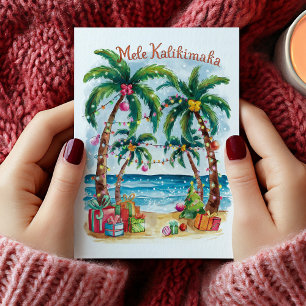 Mele Kalikimaka Hawaiiansk God Jul-kort Helgkort