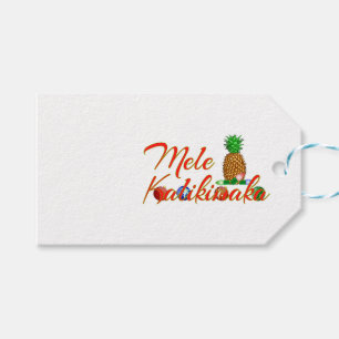 Mele Kalikimaka hawaiiboananas Presentetikett