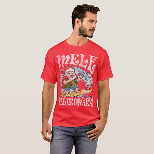 Mele Kalikimaka hawaiibojul T Shirt (Hel framsida)