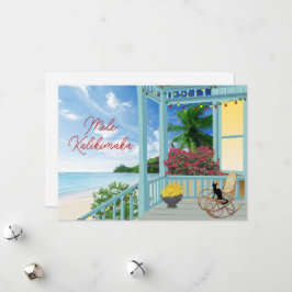 Mele Kalikimaka Hawaiin julkort Helgdag Card