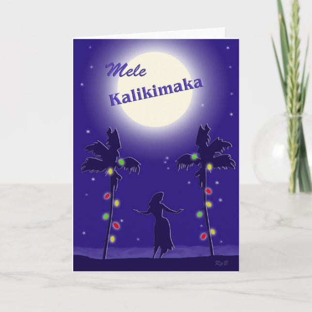 Mele Kalikimaka Helgkort (Framsida)
