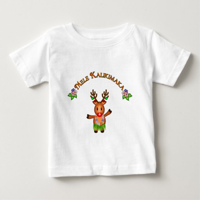 Mele Kalikimaka hjort T-shirt (Framsida)