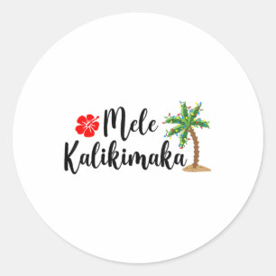 Mele Kalikimaka jul Beach Aloha Party Hawaii Runt Klistermärke