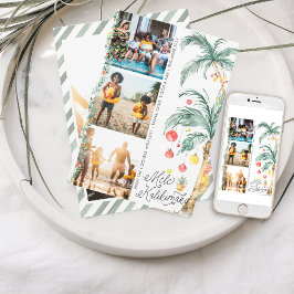 Mele Kalikimaka | Jul fotocollage-kort Julkort