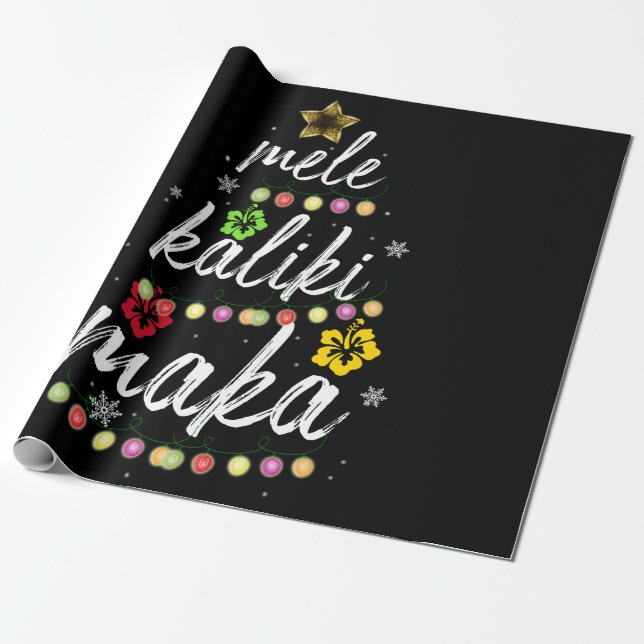 Mele kalikimaka jul Hawaiian Apparel Presentpapper (Utrullad)