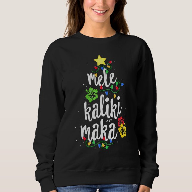 Mele Kalikimaka jul Hawaiian Apparel, Santa T Shirt (Framsida)