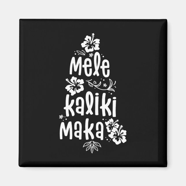 Mele Kalikimaka jul Hawaiian Julafton Vacation Magnet (Framsidan)