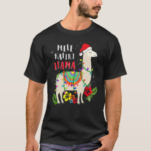 Mele Kalikimaka jul Hawaiian Llama X Mas Li T Shirt
