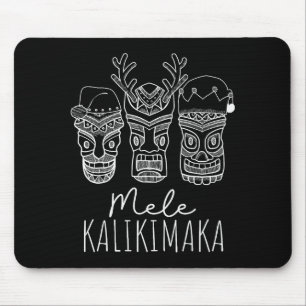 Mele Kalikimaka jul hawaiianskt Santa Tiki-mask Musmatta