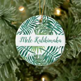 Mele Kalikimaka jul-Helgdag Typografi Julgransprydnad Keramik