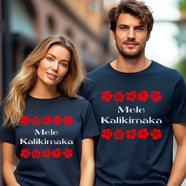 Mele Kalikimaka jul Hibiscus Hawaiian Tee