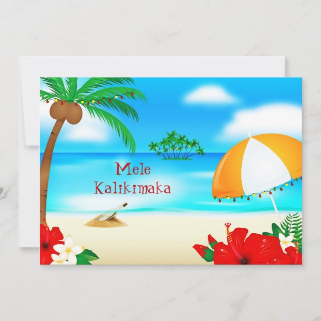 Mele Kalikimaka jul Julkort (Framsida)