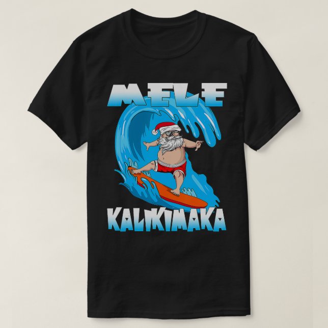 Mele Kalikimaka jul På Hawaii Jultomten Su T Shirt (Design framsida)