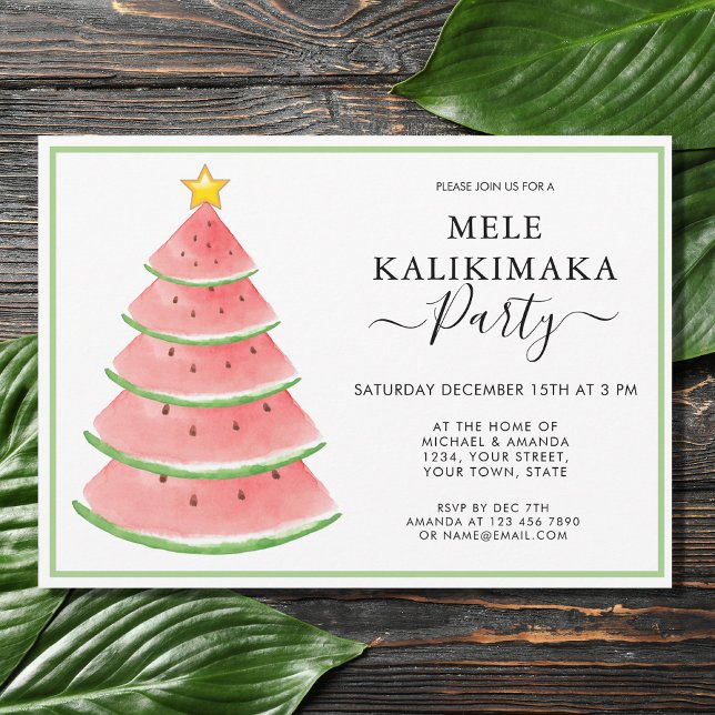 Mele Kalikimaka jul Party Inbjudningar (Skapare uppladdad)