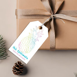 Mele Kalikimaka jul Pineapple Hawaii Presentetikett