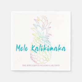 Mele Kalikimaka jul Pineapple Hawaiian Luau Pappersservett