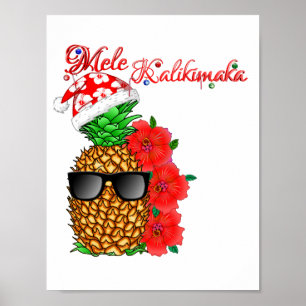 Mele Kalikimaka jul Pineapple Poster