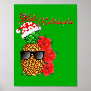 Mele Kalikimaka jul Pineapple Poster