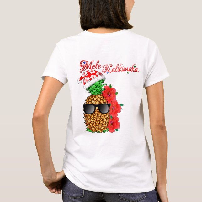 Mele Kalikimaka jul Pineapple Tee (Baksida)