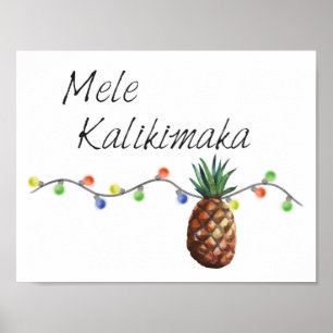 Mele Kalikimaka - julaffisch Poster