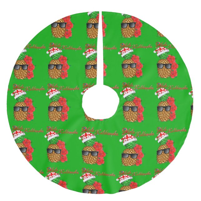 Mele Kalikimaka julanas Julgransmatta Borstad Polyester (Framsidan)
