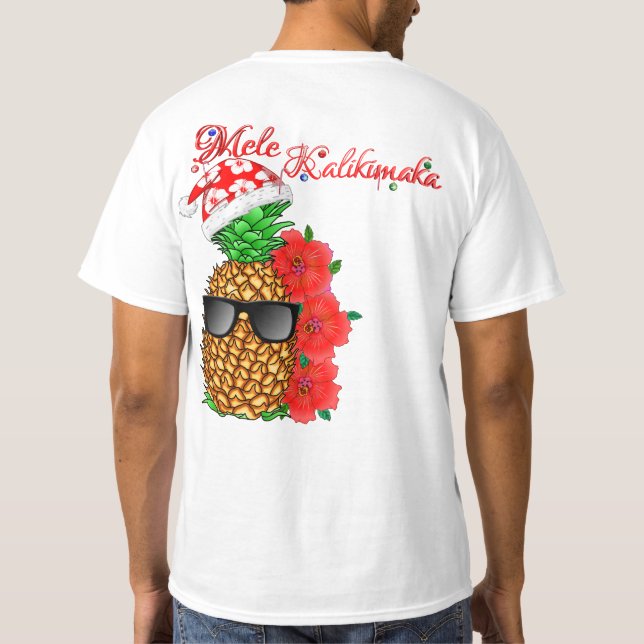 Mele Kalikimaka julanas T Shirt (Baksida)
