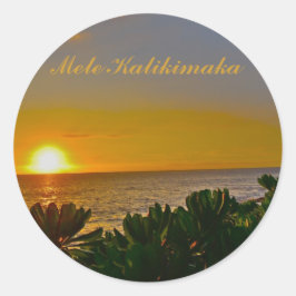 Mele Kalikimaka-julen i Tropikarna Runt Klistermärke