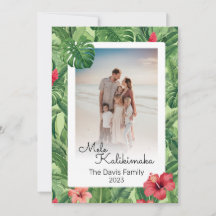 Mele Kalikimaka julfamiljen Photo Tropical