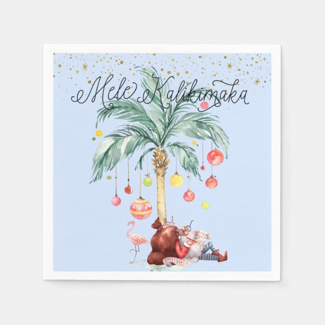 Mele Kalikimaka | Julfest på ön Pappersservett (Framsidan)
