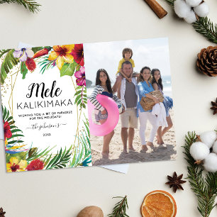 Mele Kalikimaka julfotoportskort Julkort