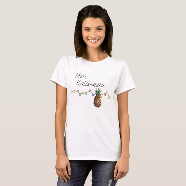 Mele Kalikimaka - julkvinna T-tröja Tee Shirt (Hel framsida)