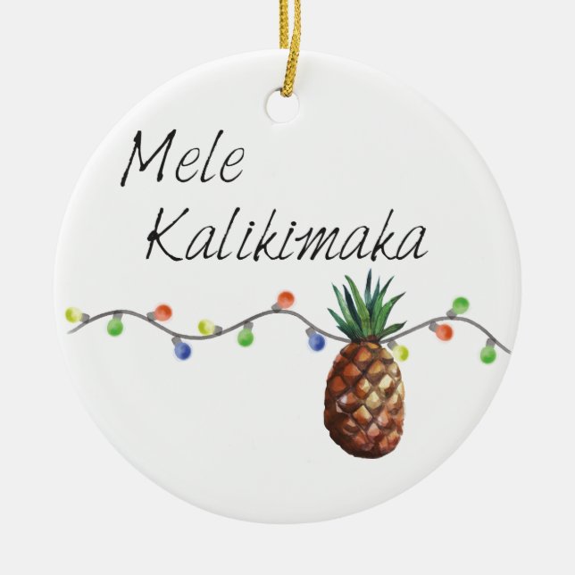 Mele Kalikimaka - julprydnad Julgransprydnad Keramik (Framsidan)