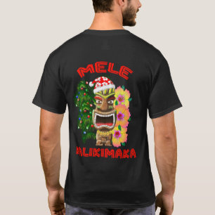 Mele Kalikimaka Jultomten Tiki Tee Shirt