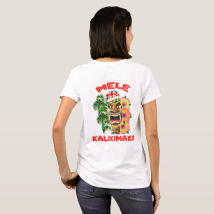 Mele Kalikimaka Jultomten Tiki Tee Shirt